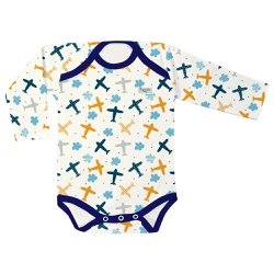 Body de Bebê Manga Longa Avião Body de Bebê Manga Longa Avião
