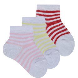 Kit de Meias para Bebê Lauren 3 Pares Kit de Meias para Bebê Lauren 3 Pares