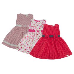 Kit Vestido de Bebê Valentina 3 Peças Kit Vestido de Bebê Valentina 3 Peças