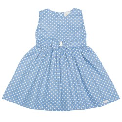 Vestido de Bebê Retrô Azul Vestido de Bebê Retrô Azul