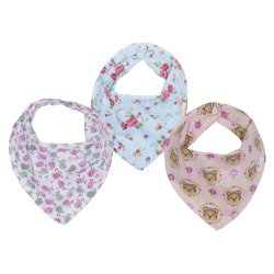 Kit Babador Bandana Baby Girl 3 Peças Kit Babador Bandana Baby Girl 3 Peças
