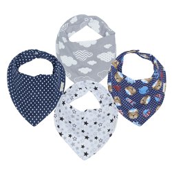 Kit Babador Bandana Fofinho 4 Peças Kit Babador Bandana Fofinho 4 Peças