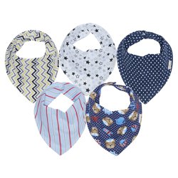 Kit Babador Bandana Alegria Menino 5 Peças Kit Babador Bandana Alegria Menino 5 Peças