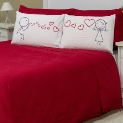 Kit Cobre Leito Emoções Queen Aquarela 5 Peças - Bolhas de Amor Kit Cobre Leito Emoções Queen Aquarela 5 Peças - Bolhas de Amor