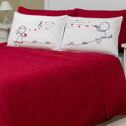 Kit Cobre Leito Emoções Queen Aquarela 5 Peças - Love Songs Kit Cobre Leito Emoções Queen Aquarela 5 Peças - Love Songs