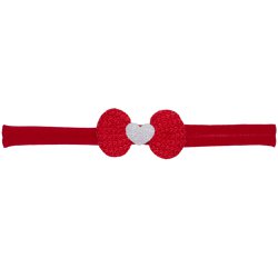 Faixa de Cabelo para Bebê Crochê Vermelho Faixa de Cabelo para Bebê Crochê Vermelho