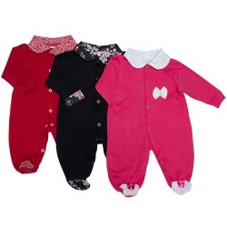 Macacão de Bebê Melissa Malha Kit 3 peças Macacão de Bebê Melissa Malha Kit 3 peças