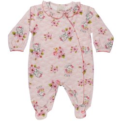 Macacão Longo para Bebê Floral Coelhas Macacão Longo para Bebê Floral Coelhas