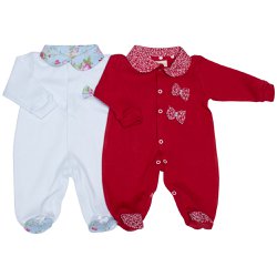Macacão de Bebê Lacinho Malha Kit 2 peças Macacão de Bebê Lacinho Malha Kit 2 peças