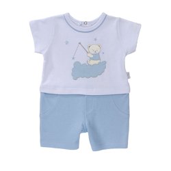 Macacão Curto para Bebê Menino Ursinhos Gêmeos Macacão Curto para Bebê Menino Ursinhos Gêmeos