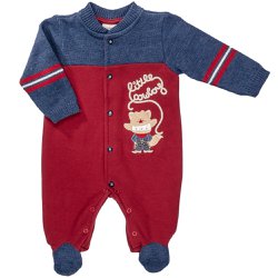 Macacão Longo para Bebê em Moletinho e Tricot Cowboy Macacão Longo para Bebê em Moletinho e Tricot Cowboy