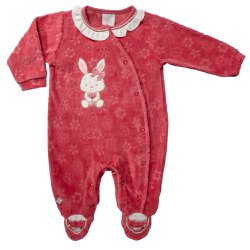 Macacão Longo para Bebê Bordado Coelhinha Macacão Longo para Bebê Bordado Coelhinha