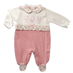 Macacão Longo para Bebê Floral Amiguinhas Macacão Longo para Bebê Floral Amiguinhas