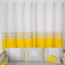 Cortina para Quarto de Bebê Nuvem Amarelo Cortina para Quarto de Bebê Nuvem Amarelo