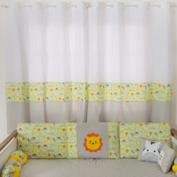 Cortina para Quarto de Bebê Savana Cinza Cortina para Quarto de Bebê Savana Cinza