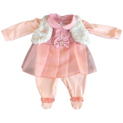 Macacão de Bebê Ayla com Bolero Rosê Macacão de Bebê Ayla com Bolero Rosê