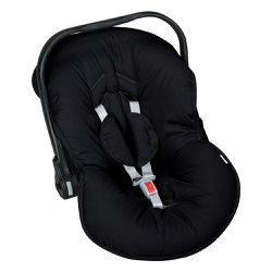 Capa Bebê Conforto Preto 3 Peças Capa Bebê Conforto Preto 3 Peças
