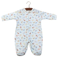 Macacão Longo de Bebê Dinossauro Azul Macacão Longo de Bebê Dinossauro Azul