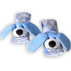 Protetor de Cinto Cachorro Losango Azul 2 Peças Protetor de Cinto Cachorro Losango Azul 2 Peças
