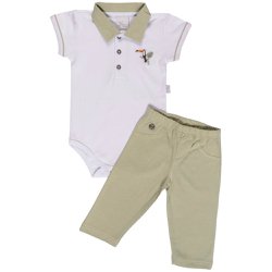Conjunto de Bebê Body Curto e Calça Tucano Conjunto de Bebê Body Curto e Calça Tucano