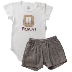 Conjunto de Bebê Body Curto e Short Leão Conjunto de Bebê Body Curto e Short Leão