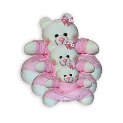 Trio de Ursinhas para Nicho Pompom Rosa Trio de Ursinhas para Nicho Pompom Rosa
