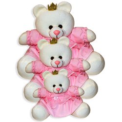 Trio de Ursinhas para Nicho Princesa Rosa Trio de Ursinhas para Nicho Princesa Rosa