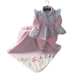 Saída de Maternidade Florzinhas Rosa 3 Peças Saída de Maternidade Florzinhas Rosa 3 Peças