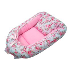 Ninho para Bebê Flor Rosa 2 Peças Ninho para Bebê Flor Rosa 2 Peças