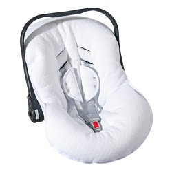 Capa de Bebê Conforto Matelado Branco 3 Peças Capa de Bebê Conforto Matelado Branco 3 Peças