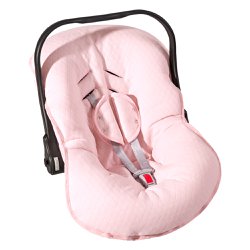 Capa de Bebê Conforto Matelado Rosa 3 Peças Capa de Bebê Conforto Matelado Rosa 3 Peças
