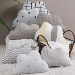 Almofada Nuvem Tricot Estampada Cinza Almofada Nuvem Tricot Estampada Cinza