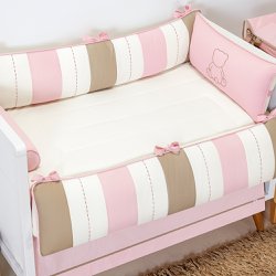 Kit Berço Ursinha Princess 08 Peças 100% Algodão Kit Berço Ursinha Princess 08 Peças 100% Algodão