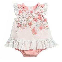 Macacão Curto para Bebê Passarinhos Rosa Macacão Curto para Bebê Passarinhos Rosa