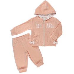 Conjunto de Bebê Jaqueta e Calça Salmão Plush Conjunto de Bebê Jaqueta e Calça Salmão Plush