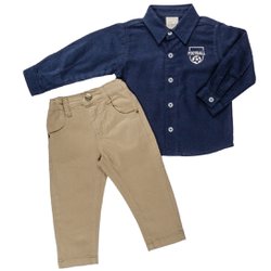 Conjunto Infantil Camisa Longa e Calça Futebol Marinho Conjunto Infantil Camisa Longa e Calça Futebol Marinho