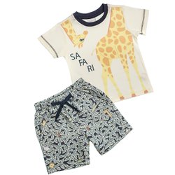Conjunto Infantil Camiseta e Bermuda Safari Conjunto Infantil Camiseta e Bermuda Safari