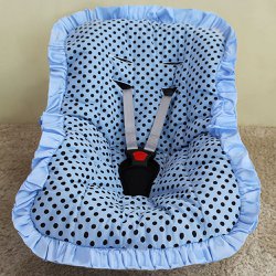Capa de Bebê Conforto Poá Azul Capa de Bebê Conforto Poá Azul