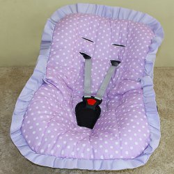 Capa de Bebê Conforto Poá Lilás Capa de Bebê Conforto Poá Lilás