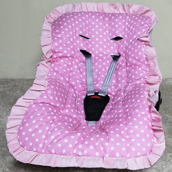 Capa de Bebê Conforto Poá Rosa Capa de Bebê Conforto Poá Rosa