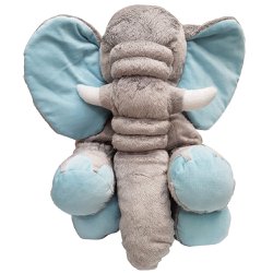 Almofada Elefante Sonho Cinza com Azul Almofada Elefante Sonho Cinza com Azul