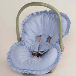 Capa de Bebê Conforto Poázinho Azul Capa de Bebê Conforto Poázinho Azul