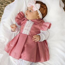 Saída de Maternidade Antonela Rosê 4 Peças Saída de Maternidade Antonela Rosê 4 Peças