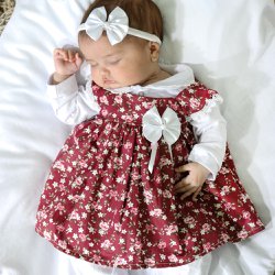 Saída de Maternidade Vanessa Floral Marsala 4 Peças Saída de Maternidade Vanessa Floral Marsala 4 Peças