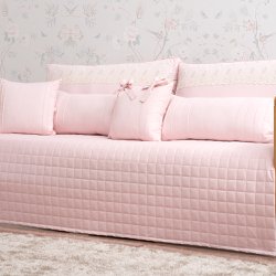 Kit Cama Babá Lelis Rosê Nude 100% Algodão 300 Fios 7 Peças Kit Cama Babá Lelis Rosê Nude 100% Algodão 300 Fios 7 Peças