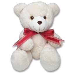 Urso para Nicho Baunilha com Vermelho M Urso para Nicho Baunilha com Vermelho M