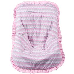 Capa de Bebê Conforto Holly Chevron Rosa Capa de Bebê Conforto Holly Chevron Rosa