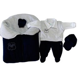 Saída de Maternidade Plush Luca 5 Peças Marinho - PP Saída de Maternidade Plush Luca 5 Peças Marinho - PP