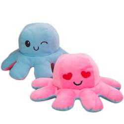 Polvo Reversível do Humor Pelúcia Rosa Azul Polvo Reversível do Humor Pelúcia Rosa Azul