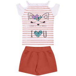 Conjunto Infantil Cat Branco com Cobre Conjunto Infantil Cat Branco com Cobre